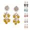 Indian Jhumka Earrings for Women - Large Floral Kundan Faux Pearls Drop Chanbali Earrings Indian Jhumki Ethnic Beaded Bollywood Style Dangle Earrings Jewelry for Bride Birthday Gift for Her